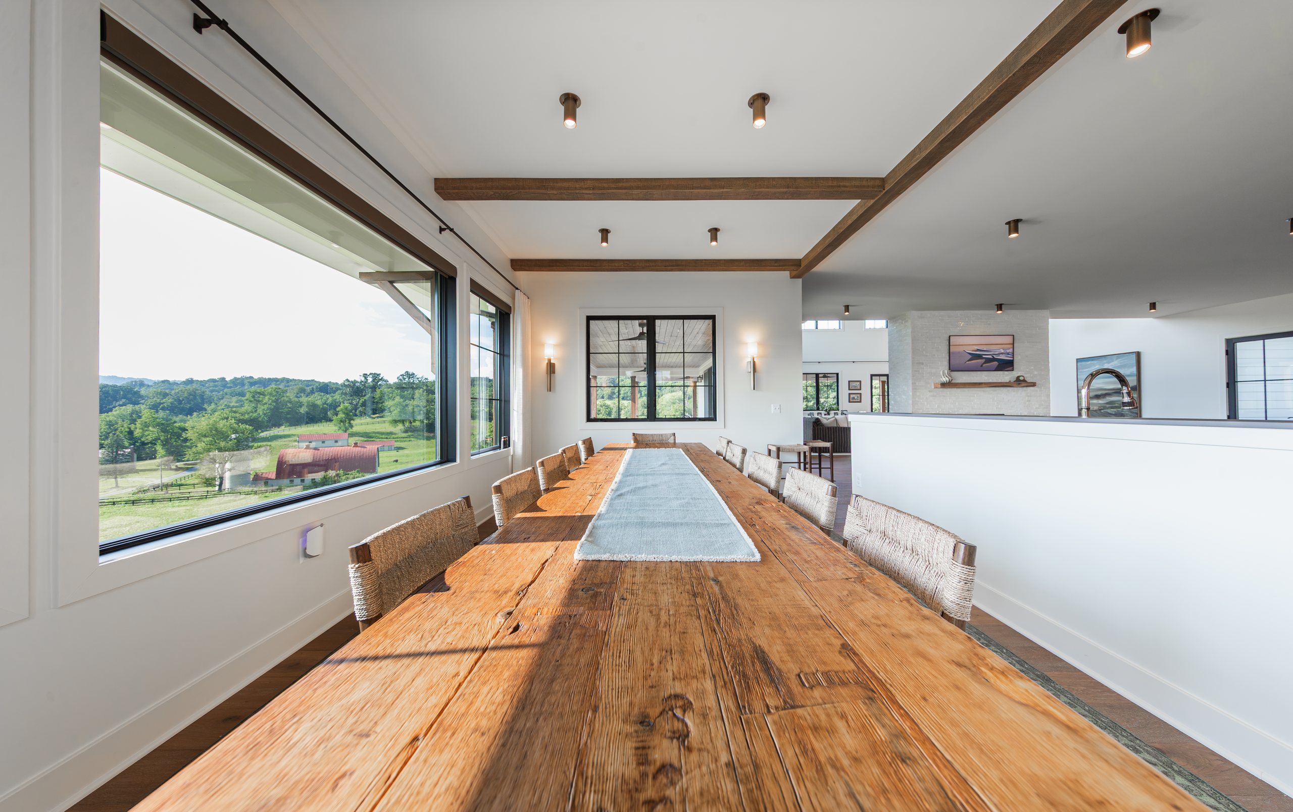 A dining room in a finished Total Build home