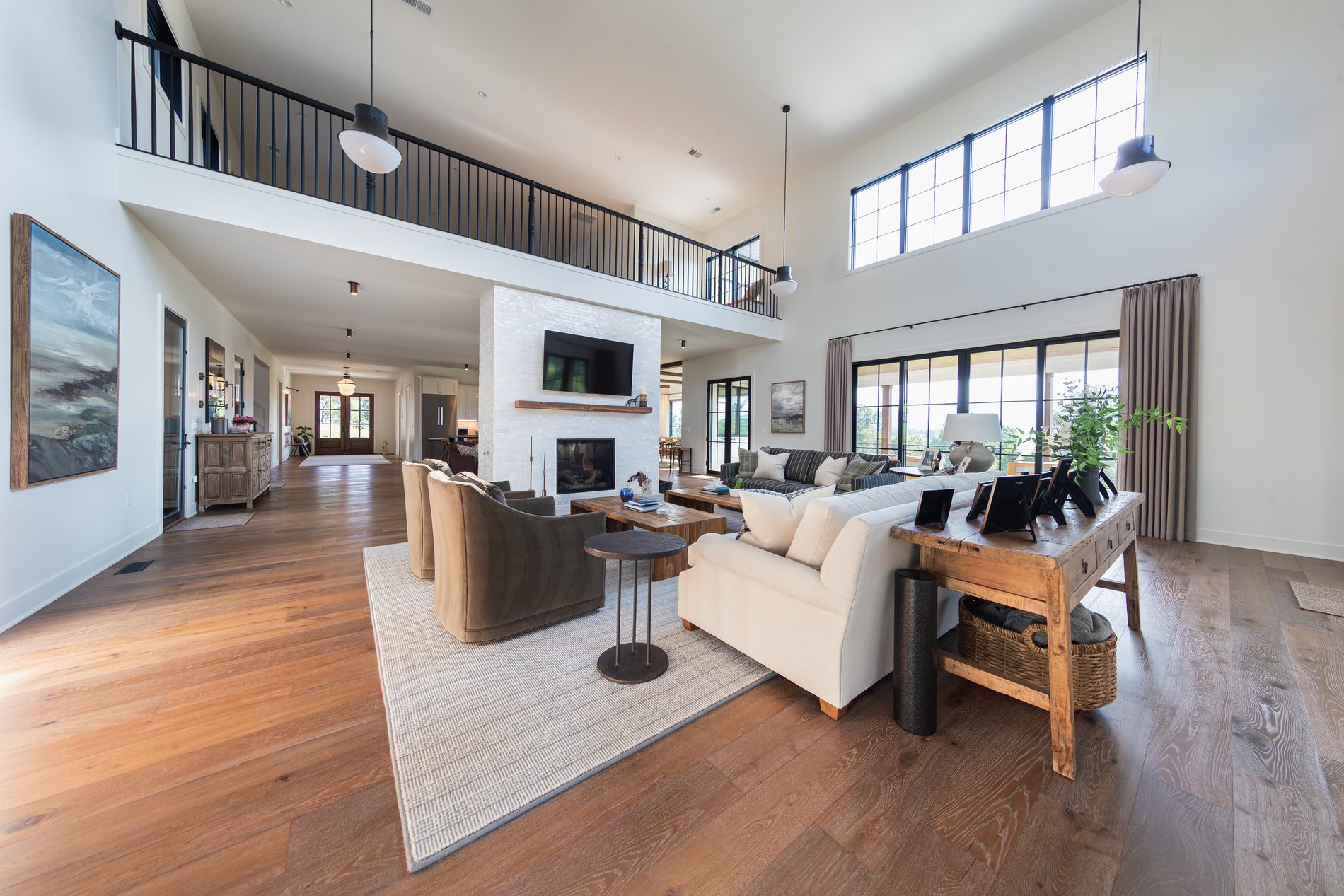 A vaulted great room in a finished Total Build home