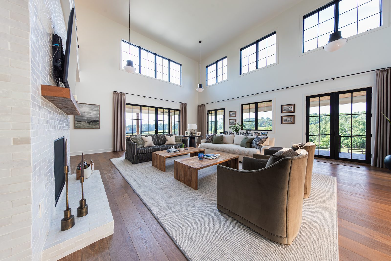 The two-story great room at Monte’s Run