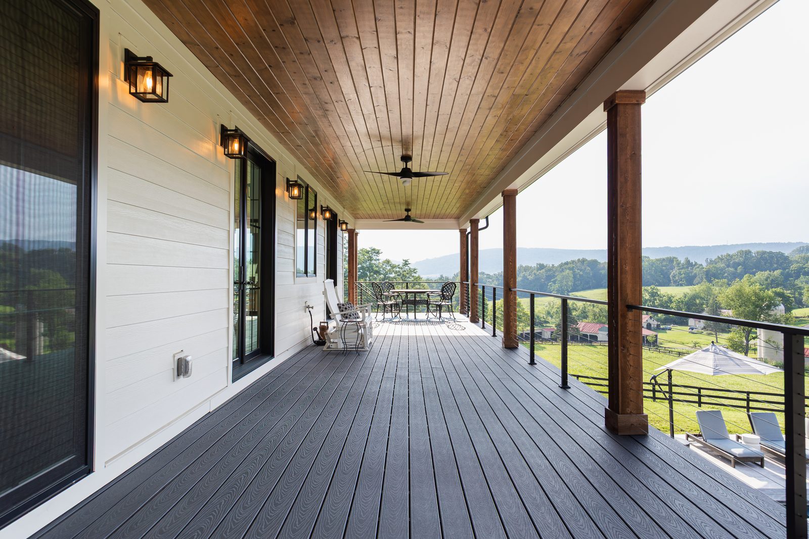 The long covered porch at Monte’s Run
